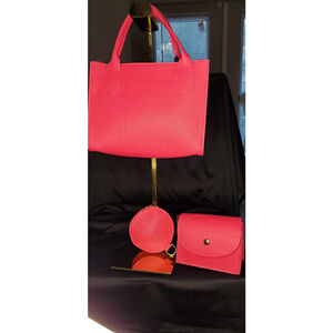 Pretty n Pink Shoulder Bag with a mini bag and Coin Purse